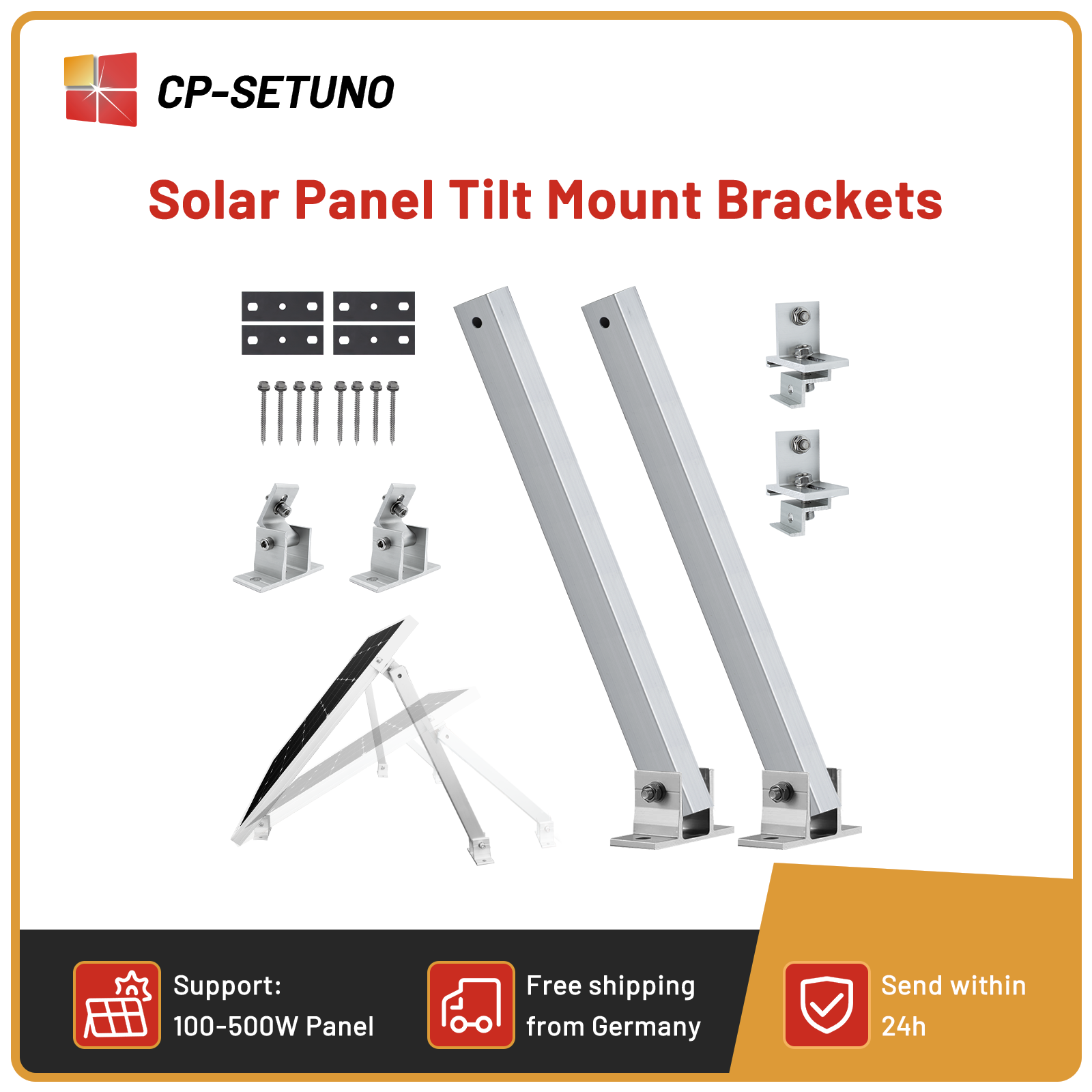 Solar Panel Tilt Mount - CP-SETUNO Güneş Paneli Montajı, Ayarlanabilir Açı