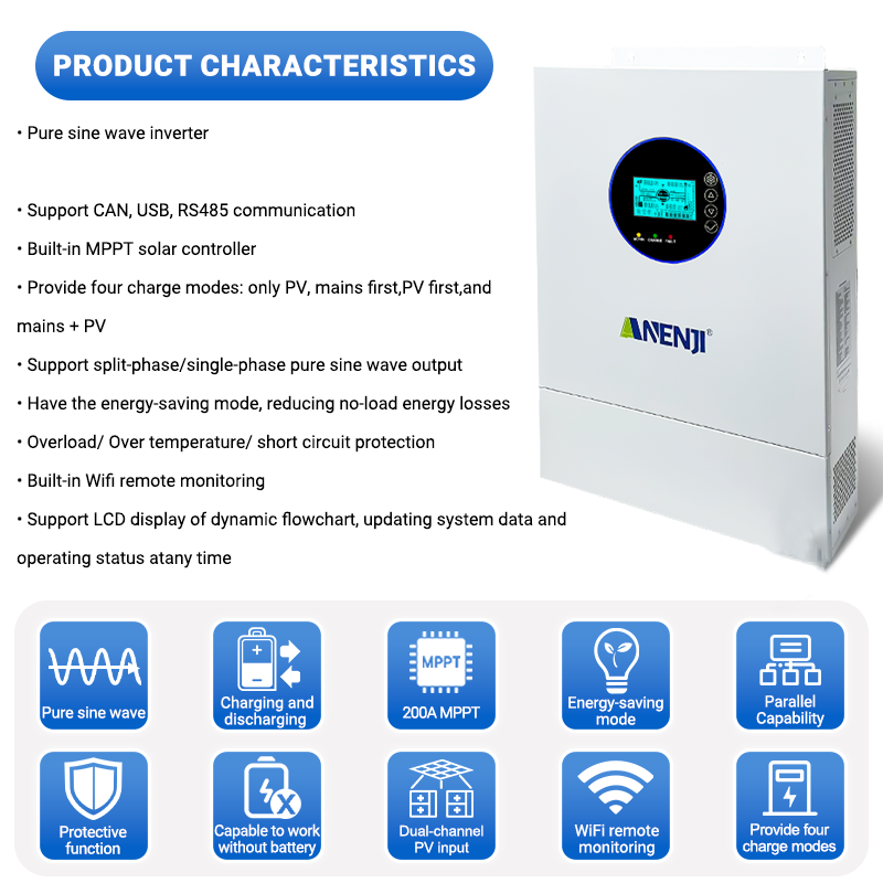 ANENJI Bölünmüş Fazlı 120V/240 - Pure Sine Wave Inverter incelemesi ve fiyatı